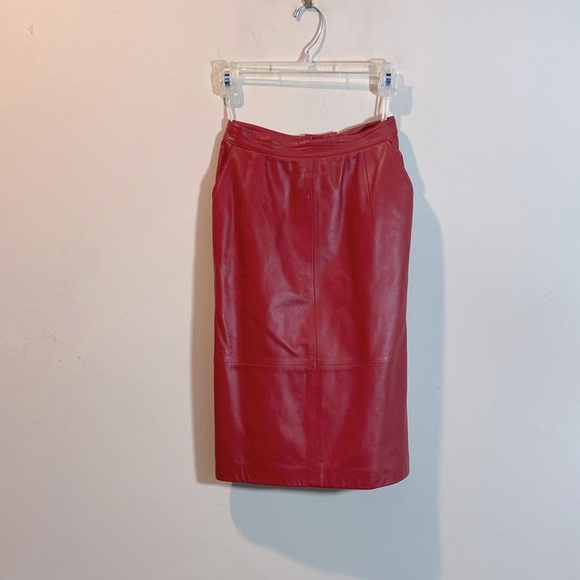 Vintage West Bay Sports Leathers Skirt with Matching Sweater - Picture 2 of 8